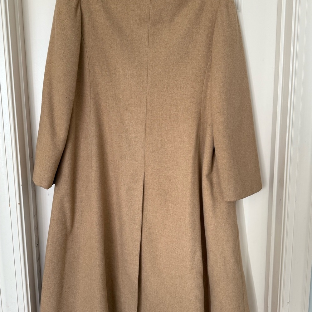 Vintage Brown Tan Camel Hair Trench Coat for Women- Fleurette of California - Picture 10 of 17